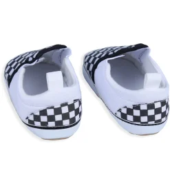 Classic Checkerboard Signature Comfortable Slip-On Booties - Black And White