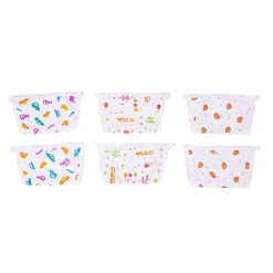 Colorful Printed White 6 Pk Langot