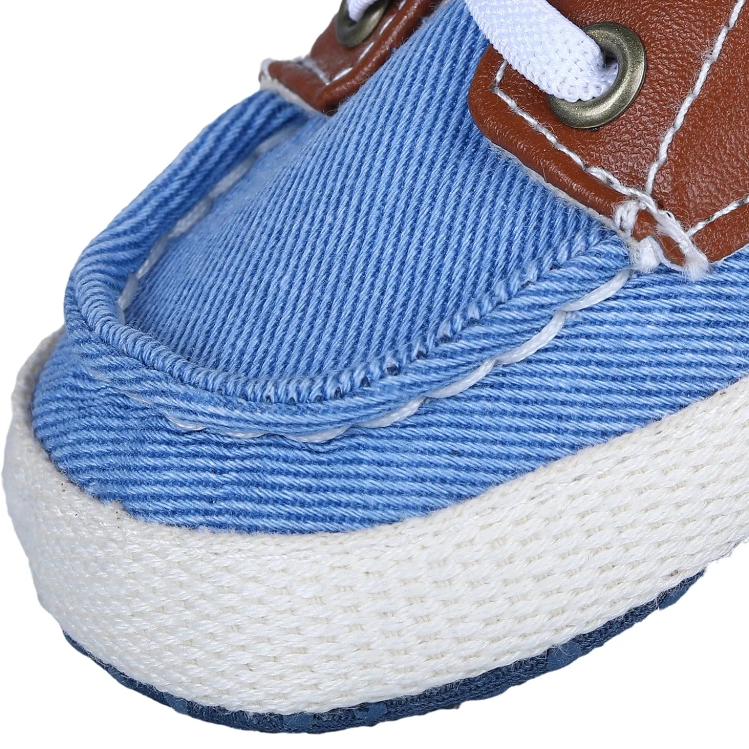 Colour Blocked Stylish Boat Slip-On Booties - Blue