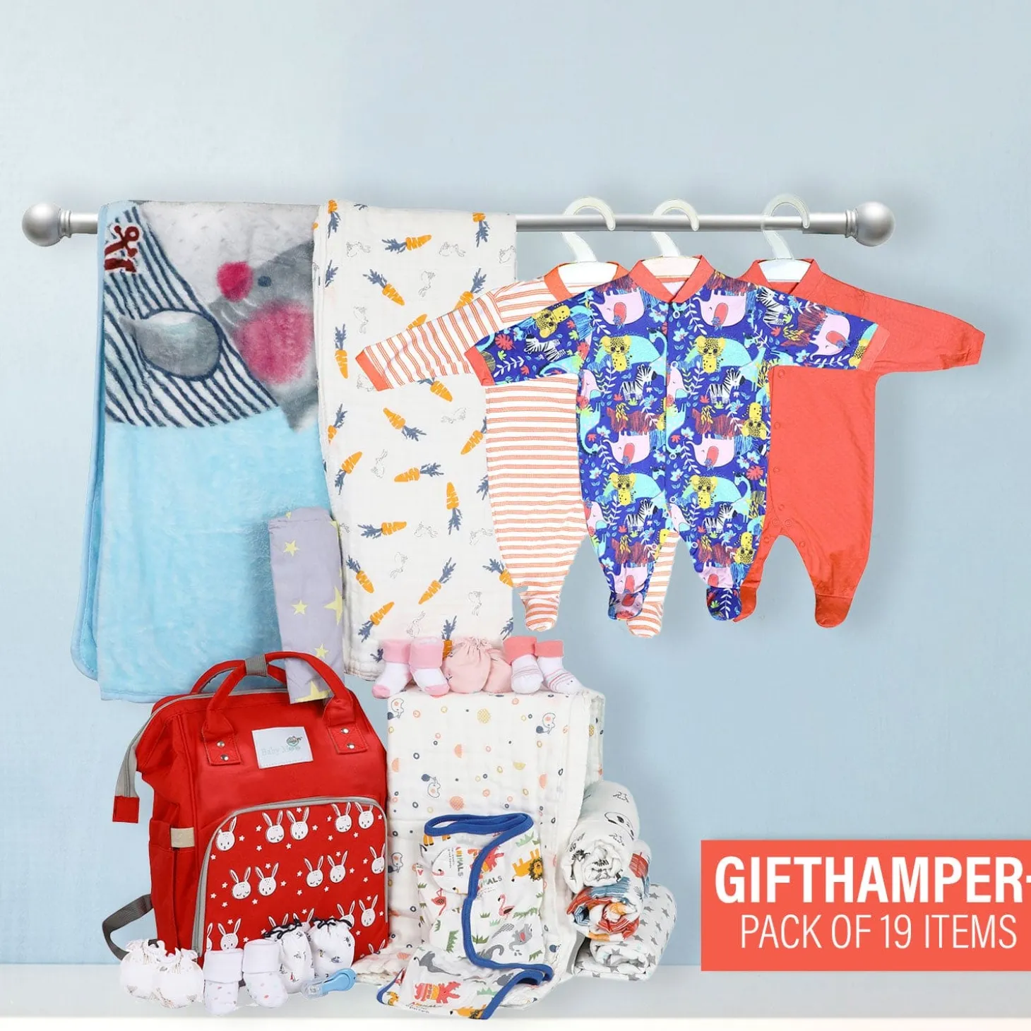 Complete Hospital Bag for Mum & Baby 19 Pcs Unisex Multicolour