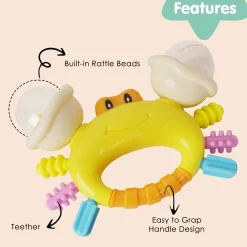 Crab Multicolour Rattle Toy