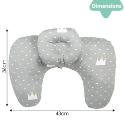 Crown Grey Feeding Pillow