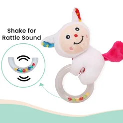 Cuddle Cat White Rattle