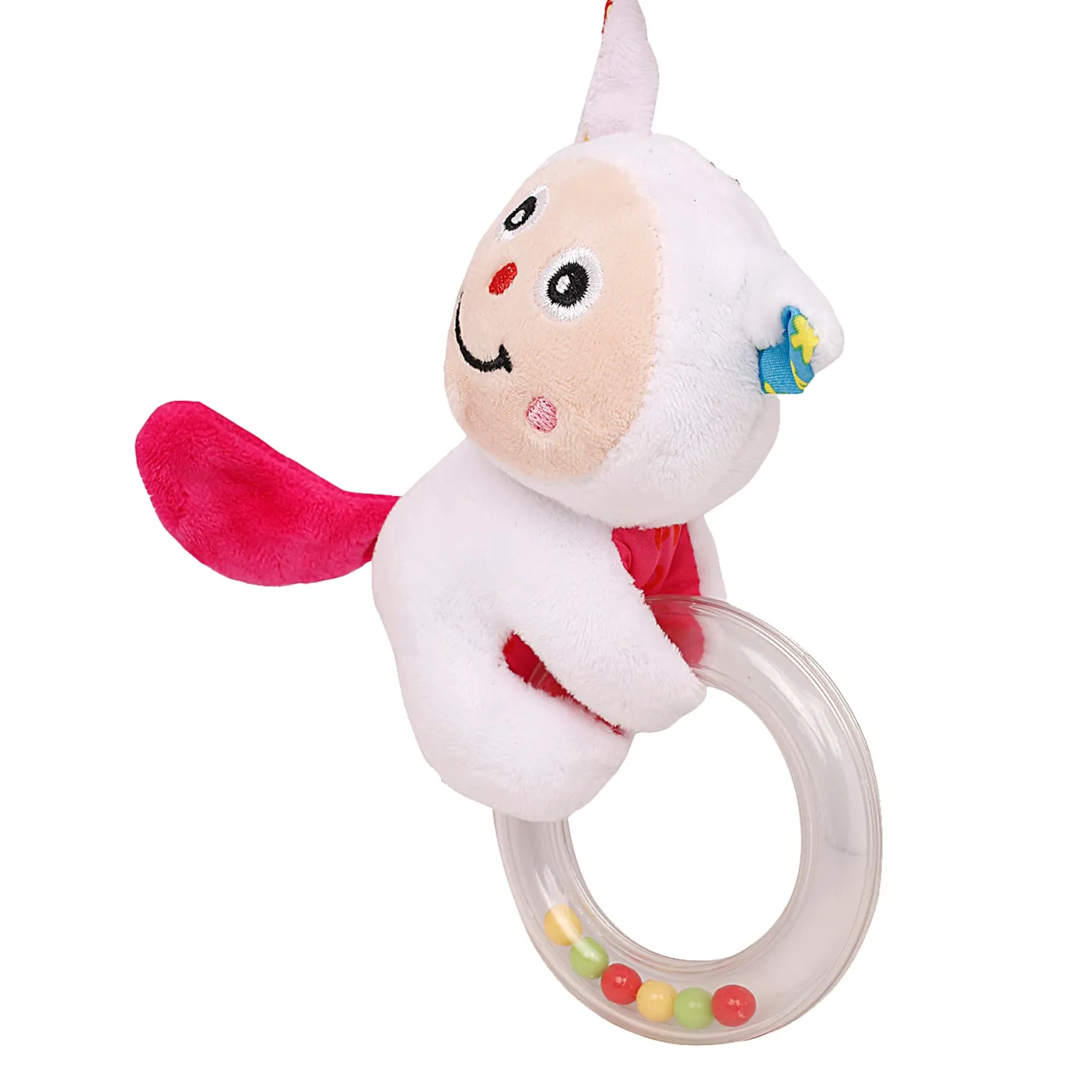 Cuddle Cat White Rattle