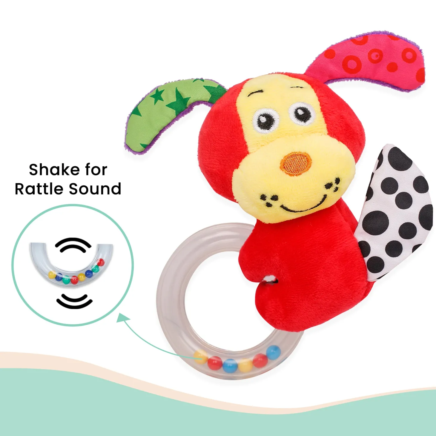 Cuddle Puppy Red Rattle