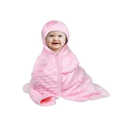 Cute Bunny Pink Hooded Bubble Blanket