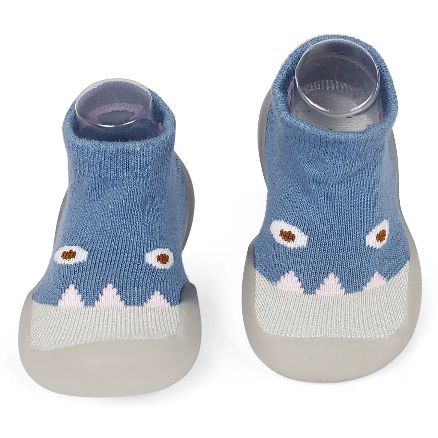 Cute Eye Anti-Skid Slip-On Rubber Sole Shoes - Blue