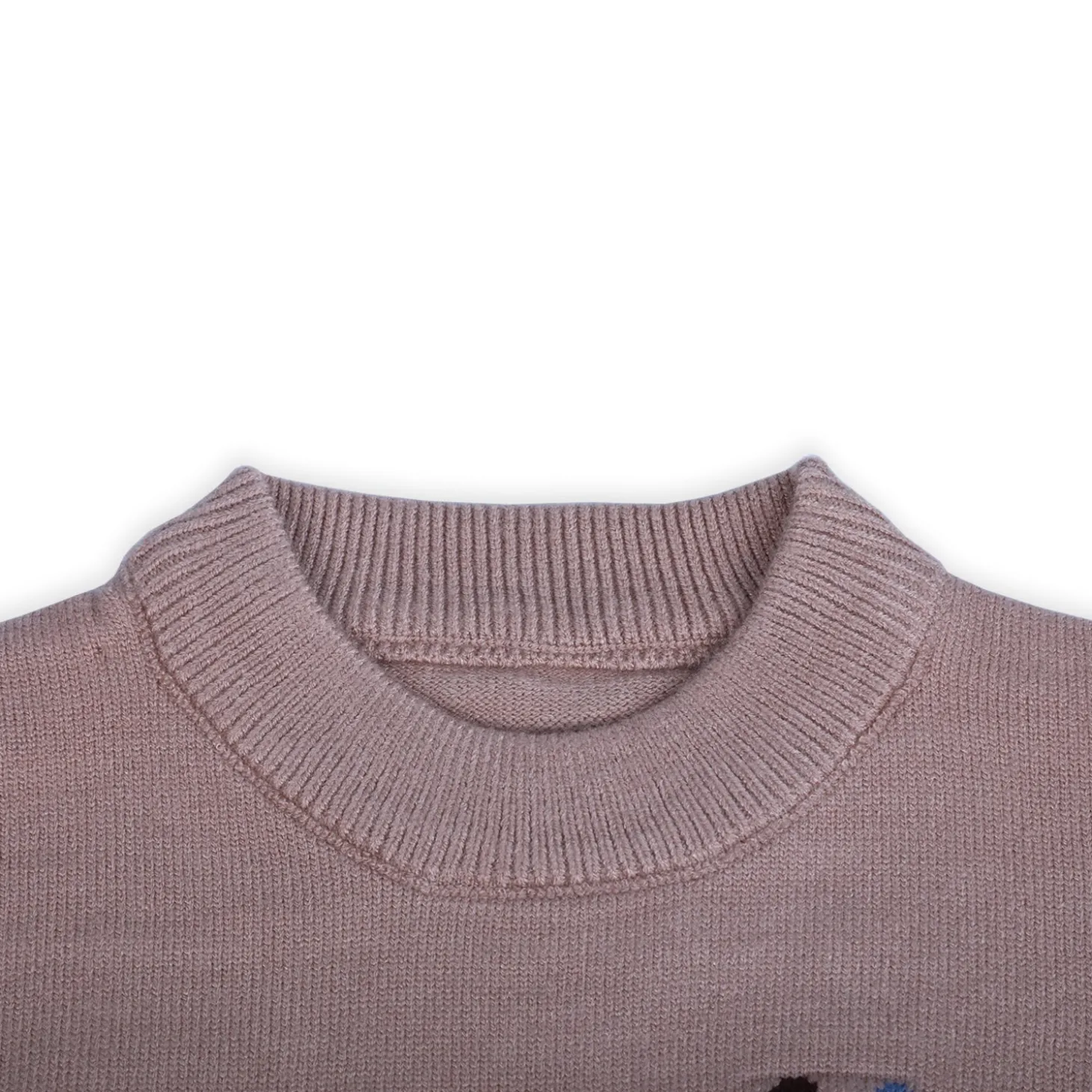 Cute Giraffe Premium Full Sleeves Knitted Sweater - Brown And White