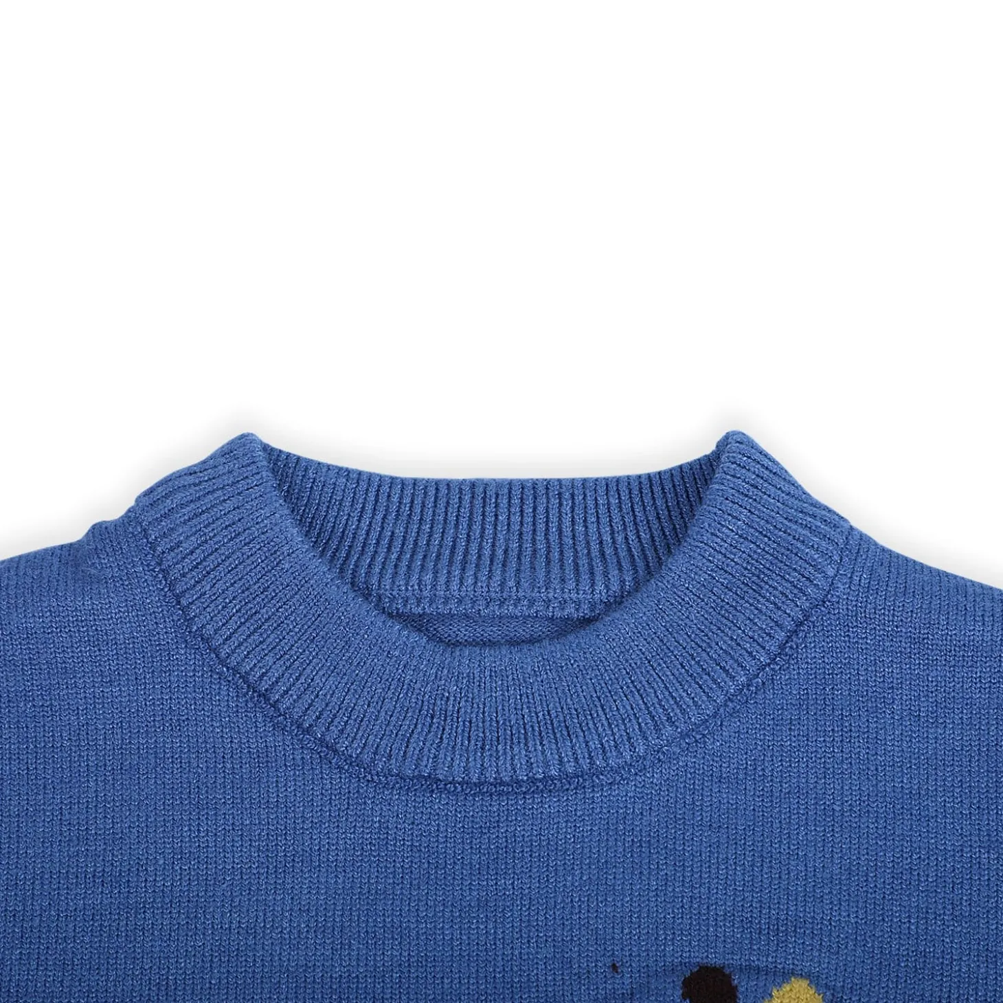 Cute Giraffe Premium Full Sleeves Knitted Sweater - Blue And White