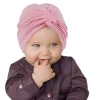 Cute Knotted Turban Cap Infant Beanie - Pink