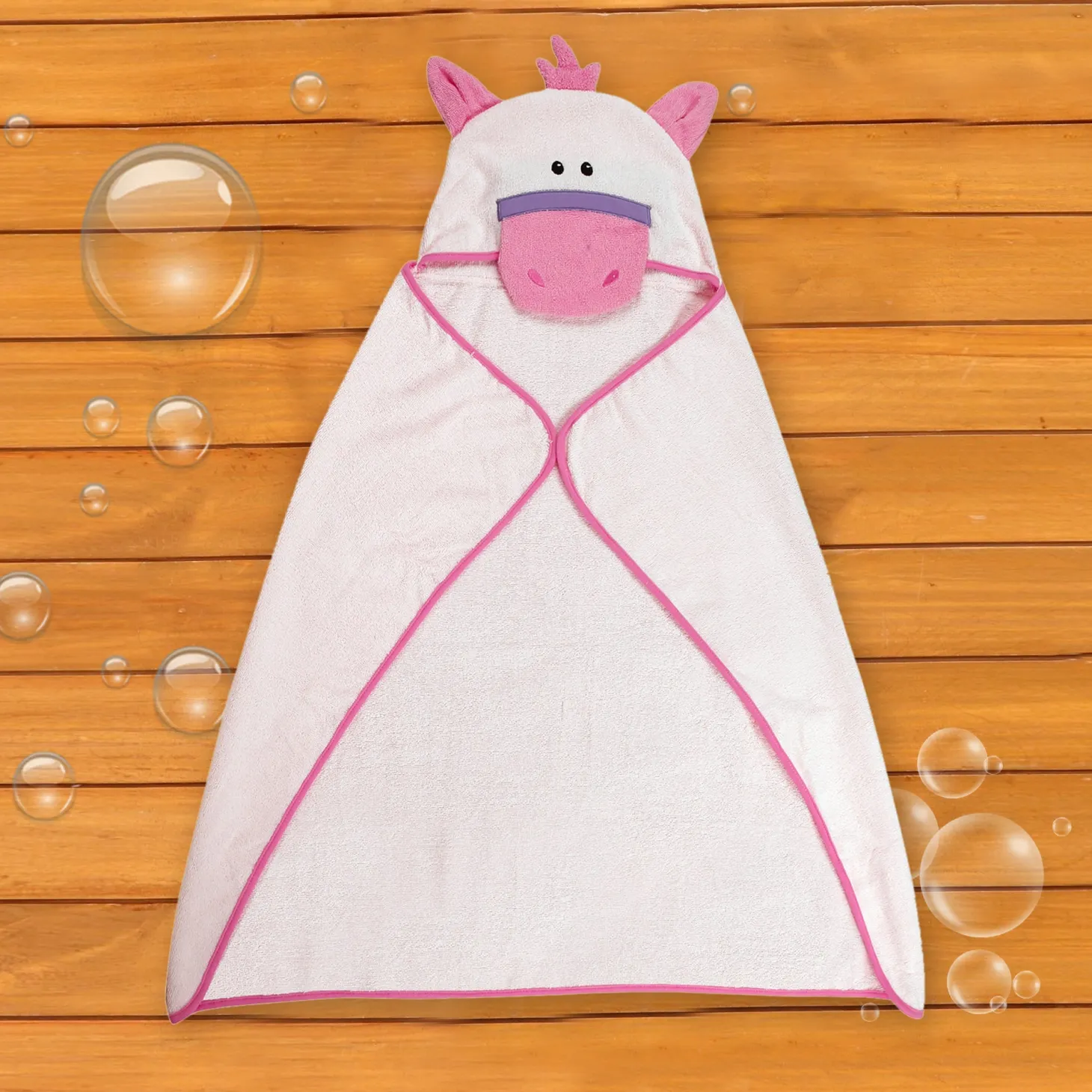 Cute Pink Hooded Towel
