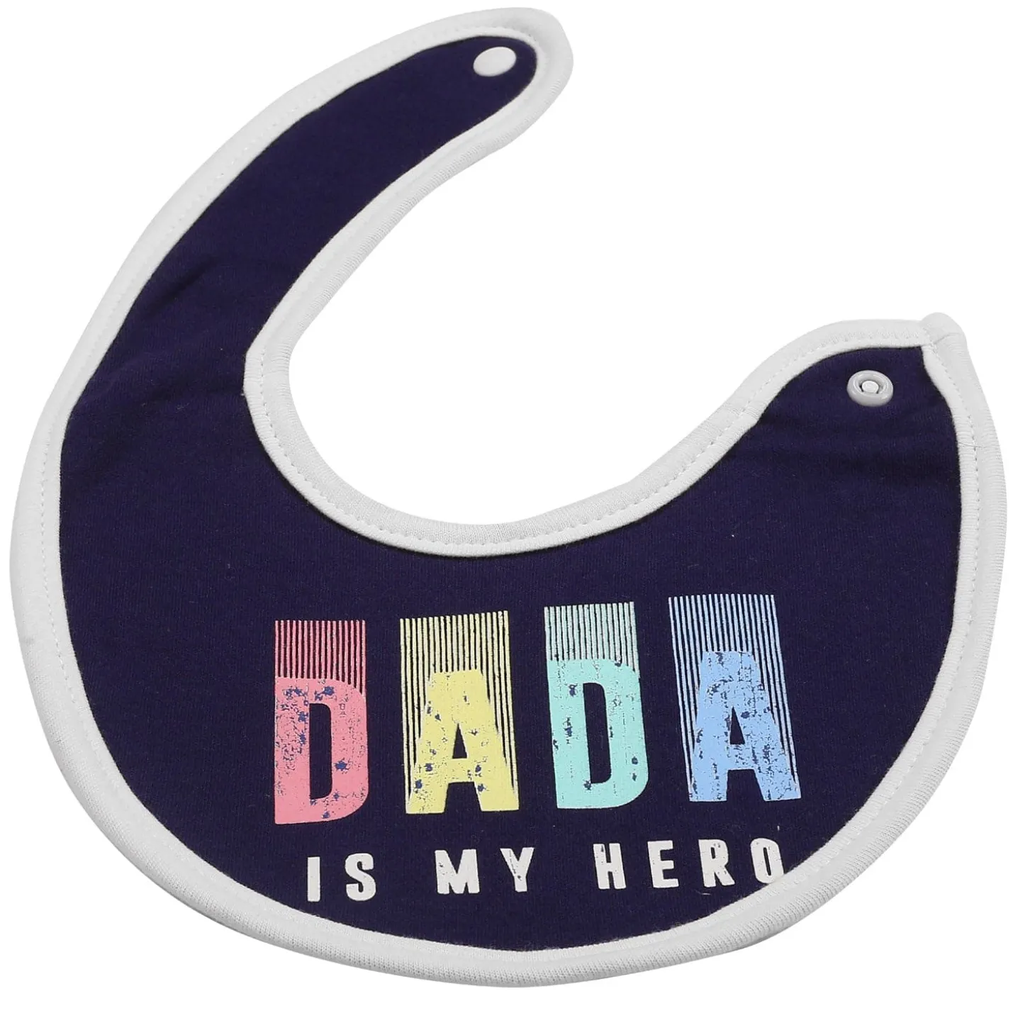 Dada And Mama Are My Heroes Blue And White 3 Pk Bibs