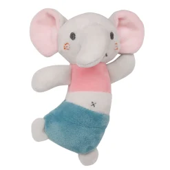 Dancing Elephant White Handheld Rattle Toy