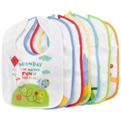 Days Of The Week Multicolour 7 Pk Bibs