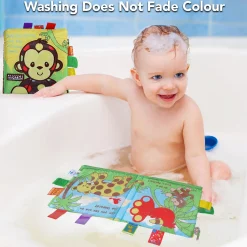 Dazzle Dots Educational Learning 3D Cloth Book With Rustle Paper - Multicolour