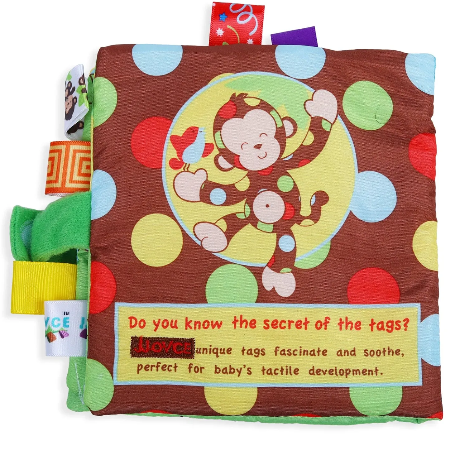 Dazzle Dots Educational Learning 3D Cloth Book With Rustle Paper - Multicolour