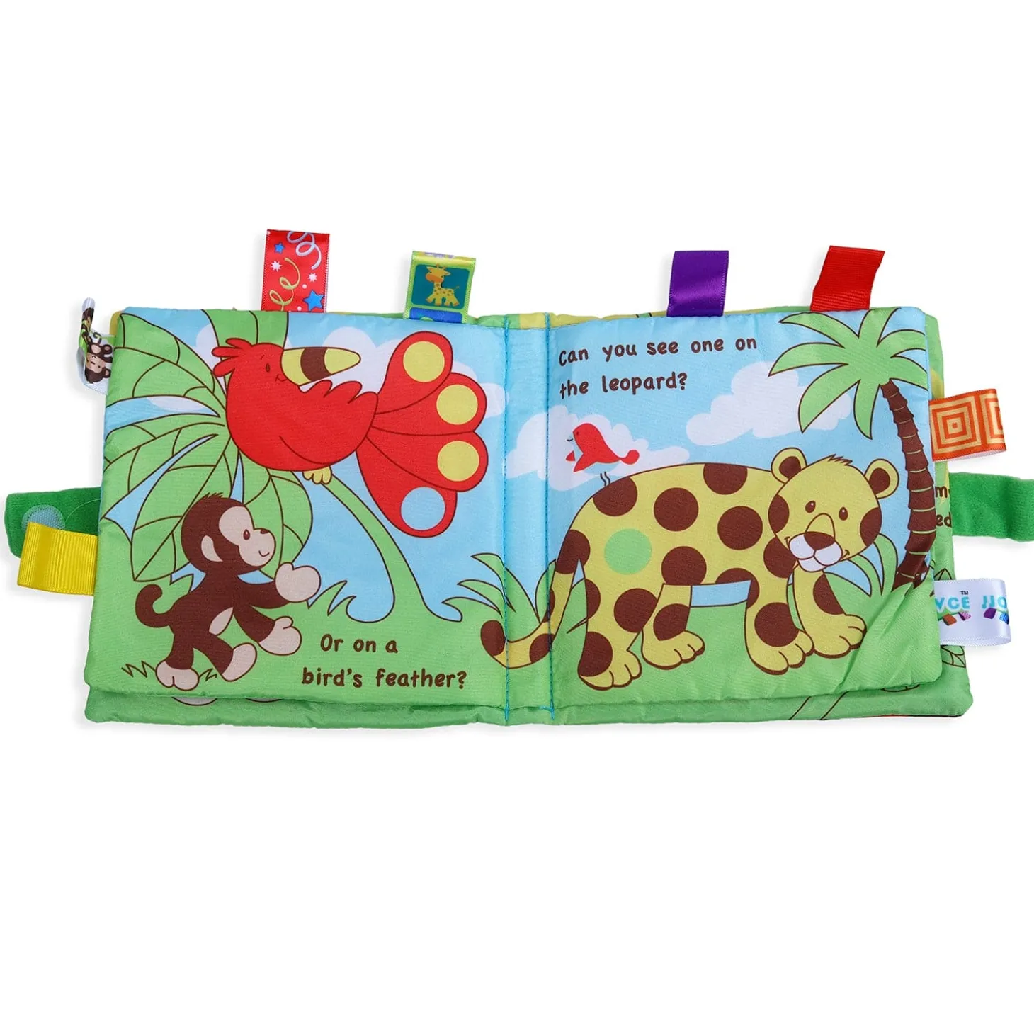 Dazzle Dots Educational Learning 3D Cloth Book With Rustle Paper - Multicolour