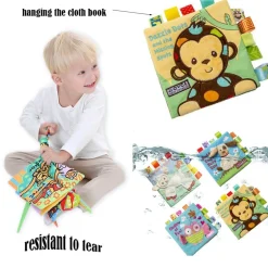 Dazzle Dots Educational Learning 3D Cloth Book With Rustle Paper - Multicolour