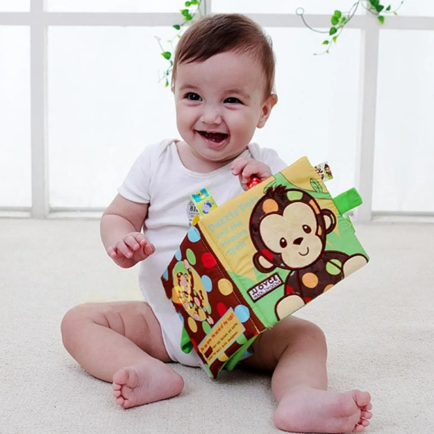Dazzle Dots Educational Learning 3D Cloth Book With Rustle Paper - Multicolour