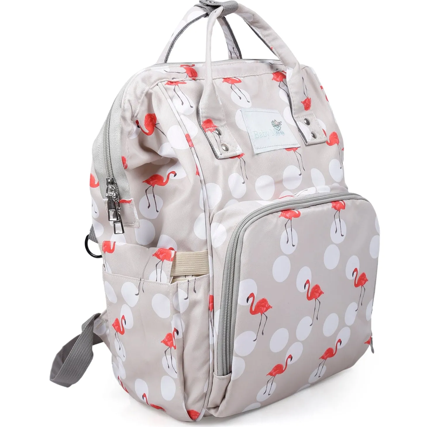 Diaper Bag Maternity Backpack Flamingo Beige