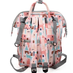 Diaper Bag Maternity Backpack Abstract Peach