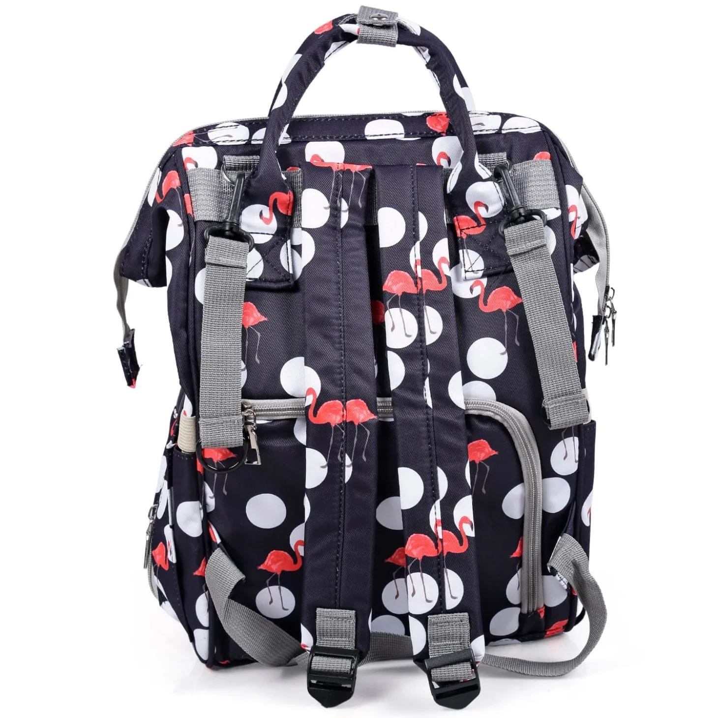 Diaper Bag Maternity Backpack Flamingo Black