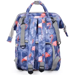 Diaper Bag Maternity Backpack Flamingo Blue