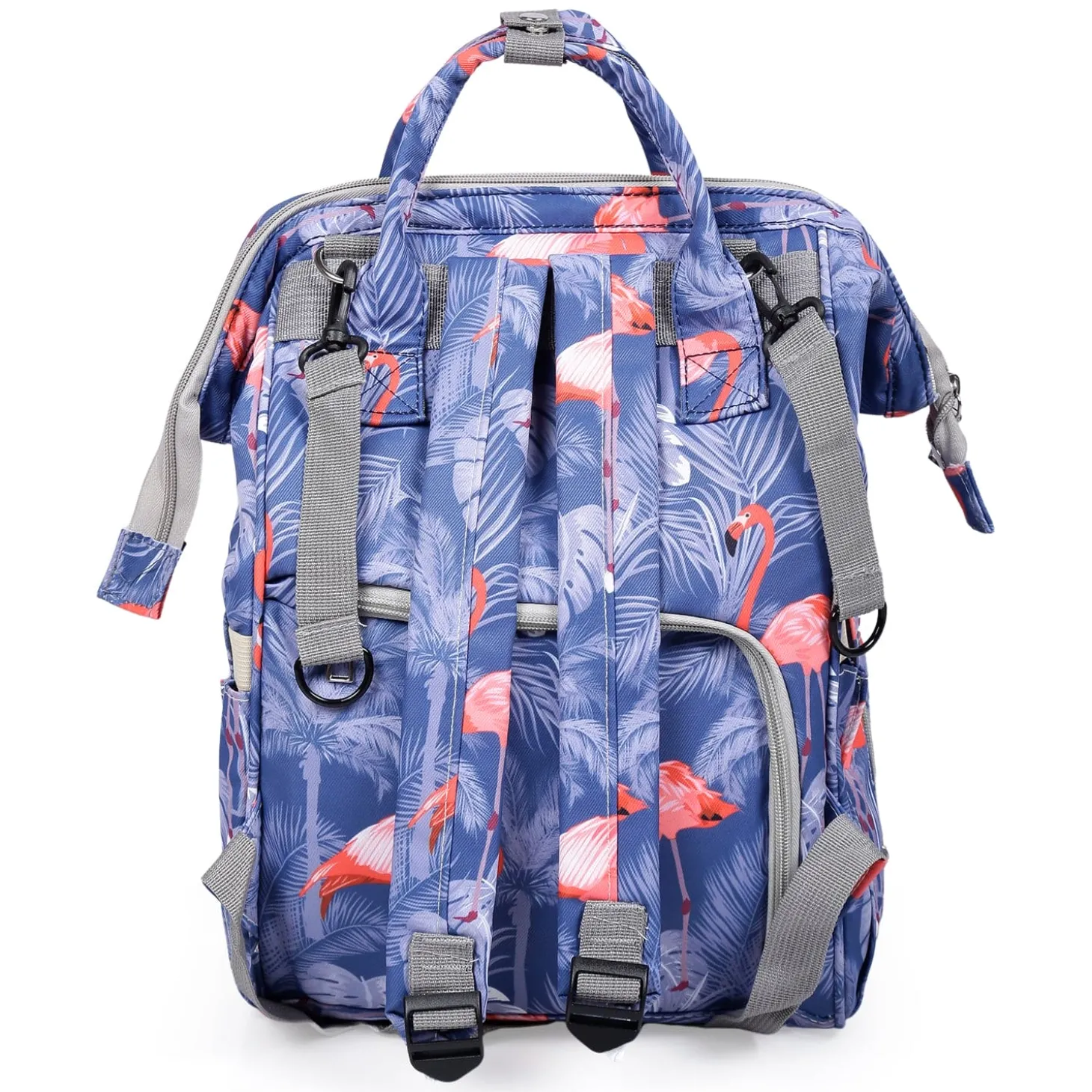 Diaper Bag Maternity Backpack Flamingo Blue