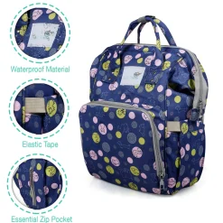 Diaper Bag Maternity Backpack Animal Printed Blue