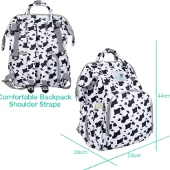 Diaper Bag Maternity Backpack Cow Black And White