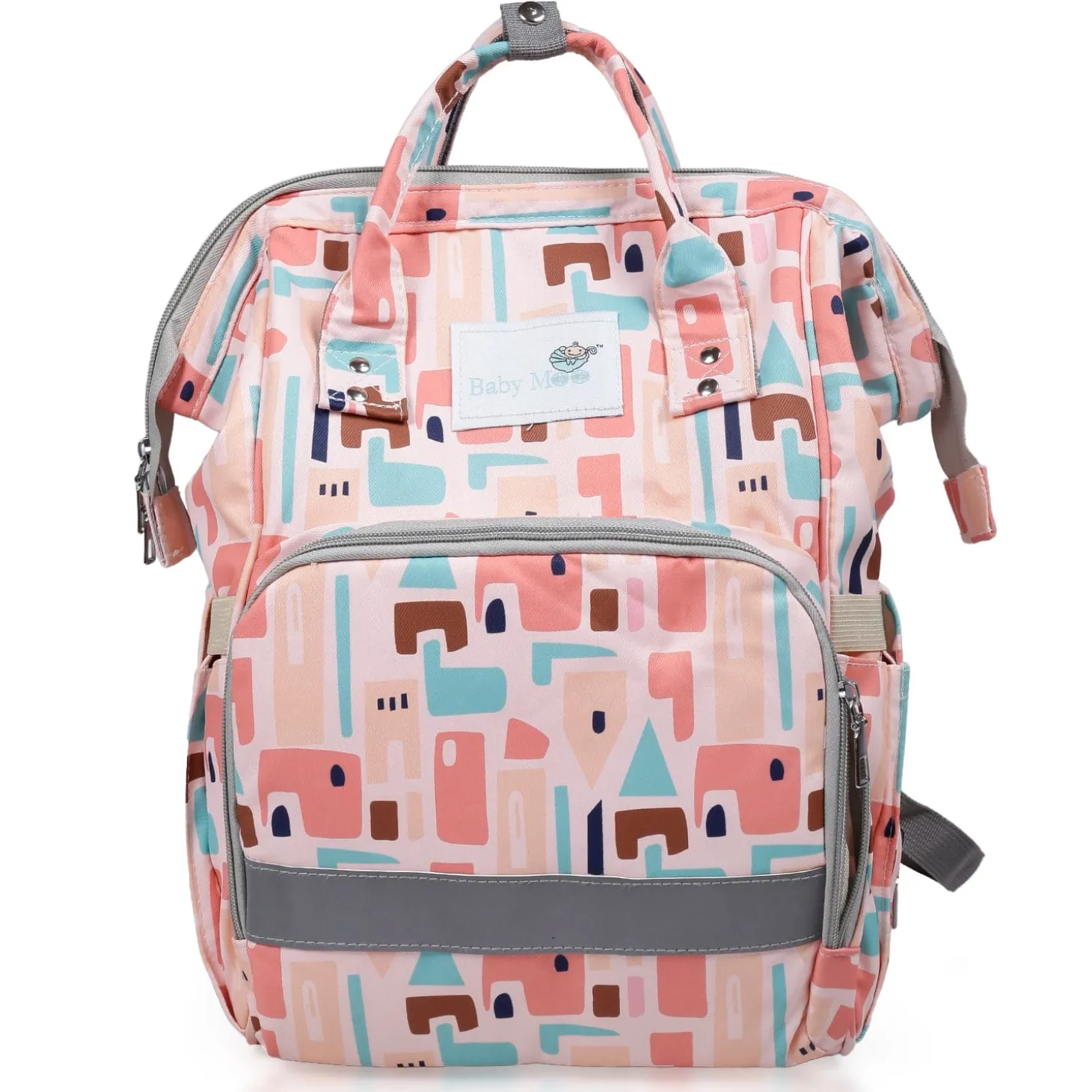 Diaper Bag Maternity Backpack Abstract Peach