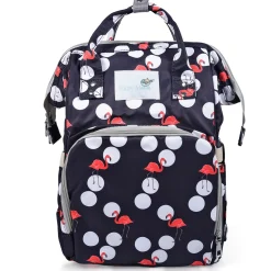 Diaper Bag Maternity Backpack Flamingo Black