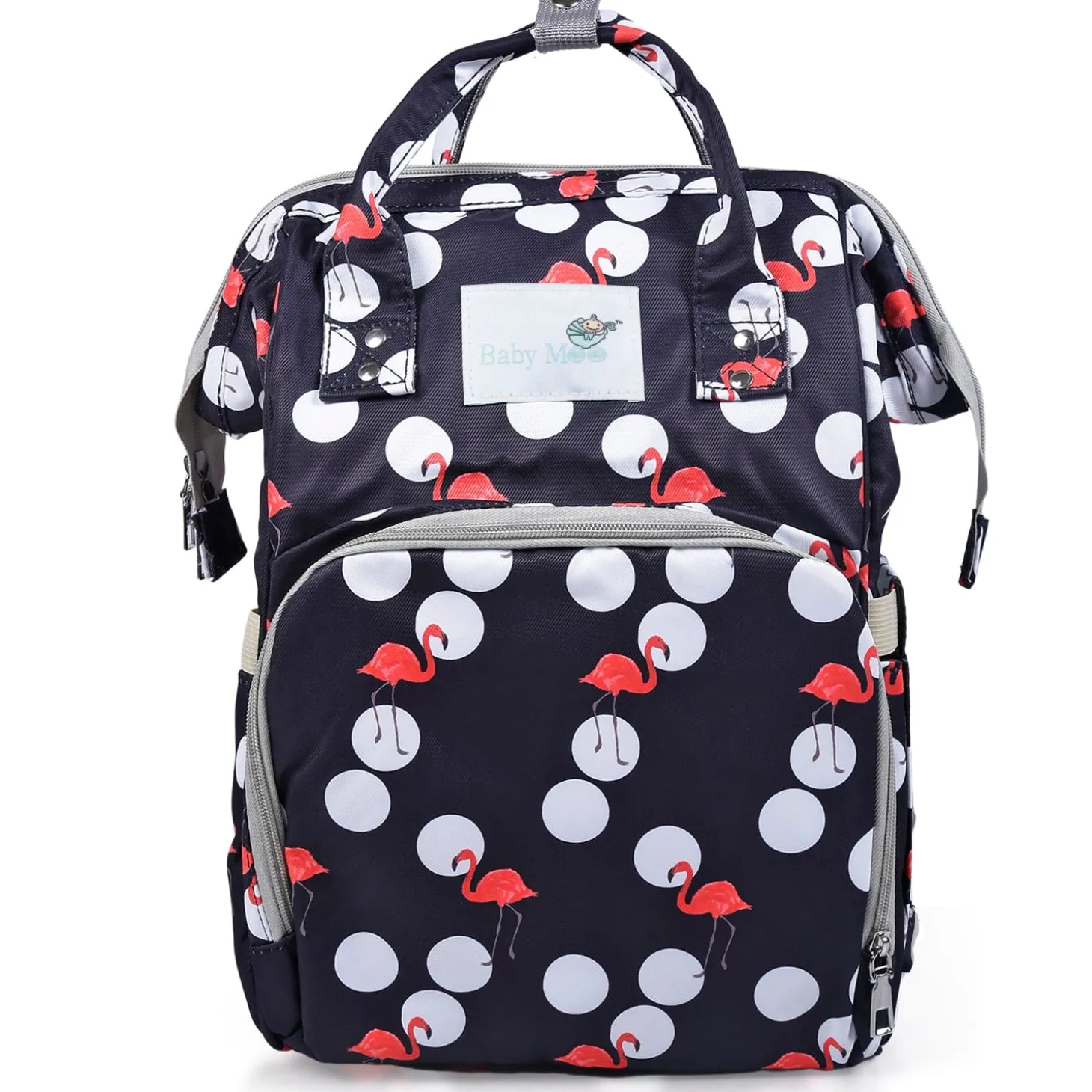 Diaper Bag Maternity Backpack Flamingo Black