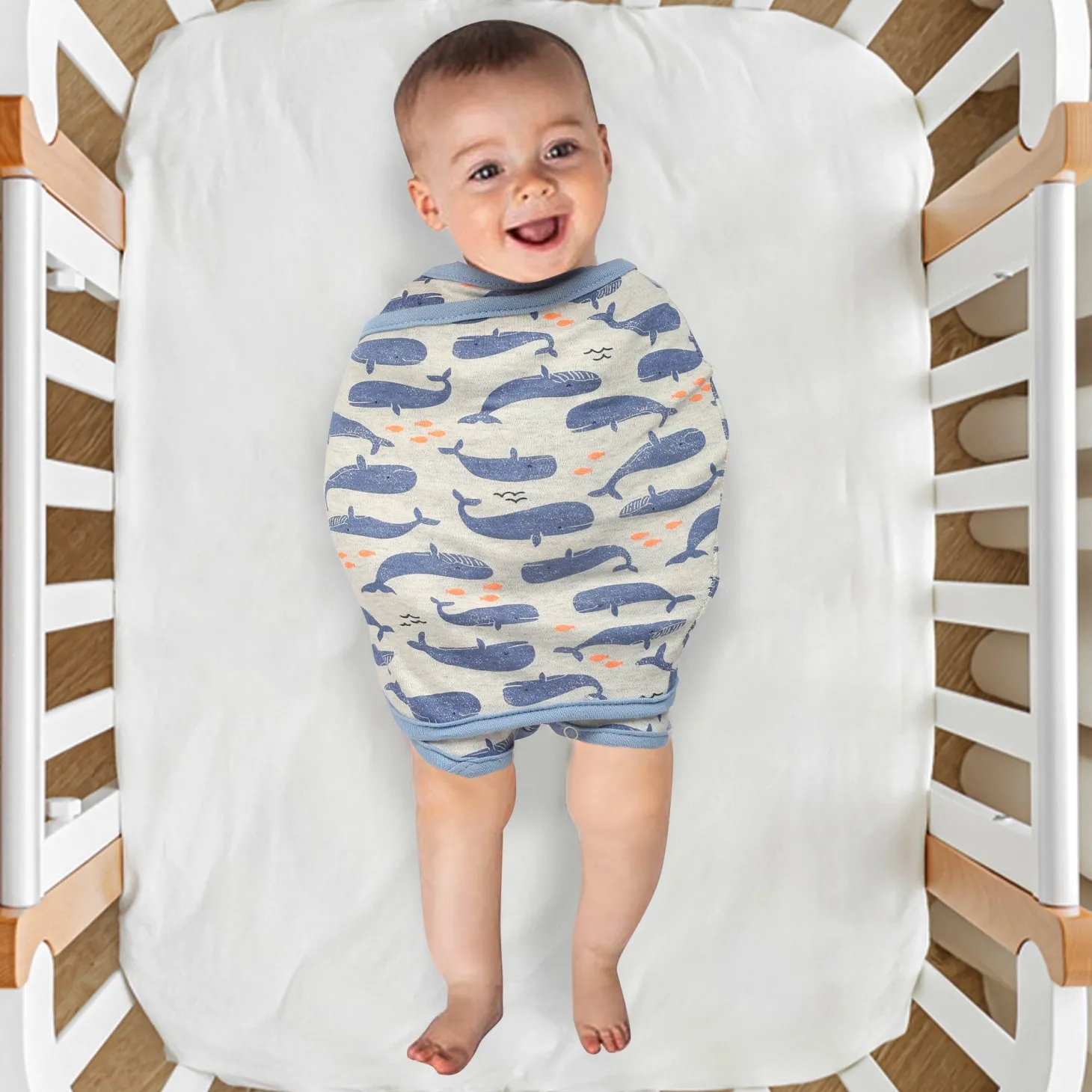 Dolphins Blue Ready Swaddle