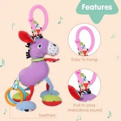 Donkey Purple Hanging Toy With Vibrations