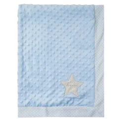 Dreaming Star Soft Reversible Bubble Blanket Blue