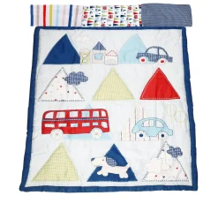 Driving Around Blue 4 Pcs Crib Set