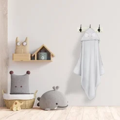 Elephant Grey and Pink Towel & Wash Cloth Set