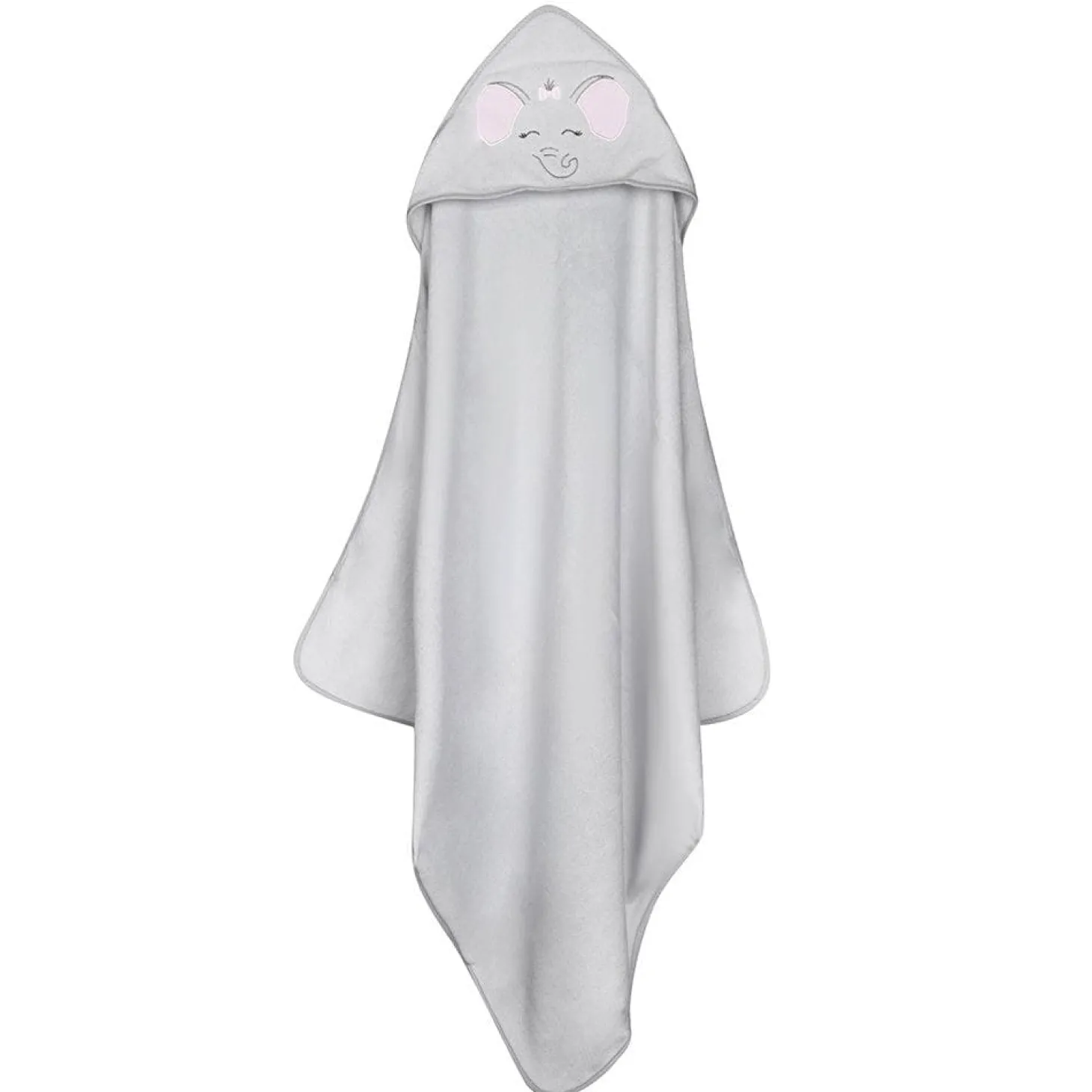 Elephant Grey and Pink Towel & Wash Cloth Set