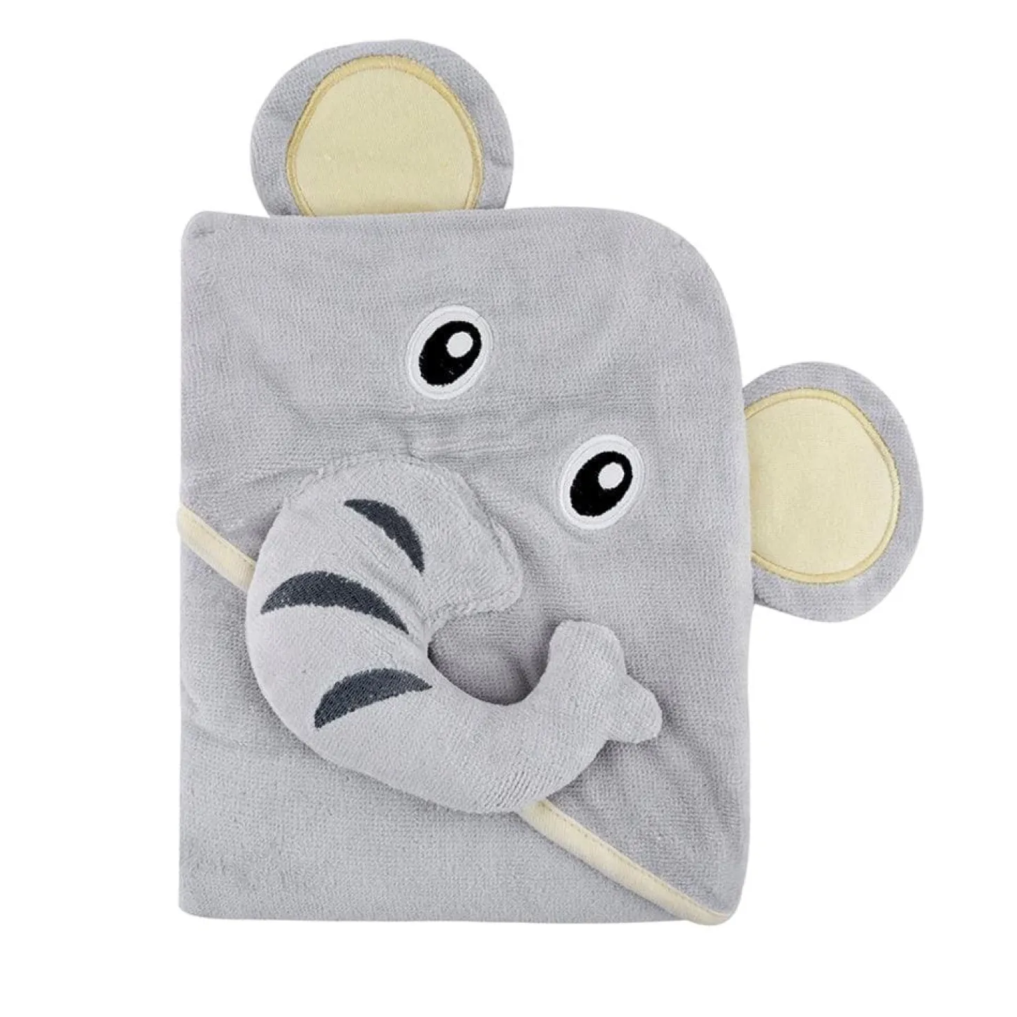 Elephant Grey Animal Hooded Towel