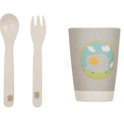 Elephant Grey Bamboo Fiber Dinner Set