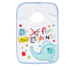 Elephant Light Blue Bibs