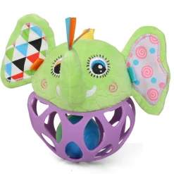 Elephant Purple And Green Rattle Ball