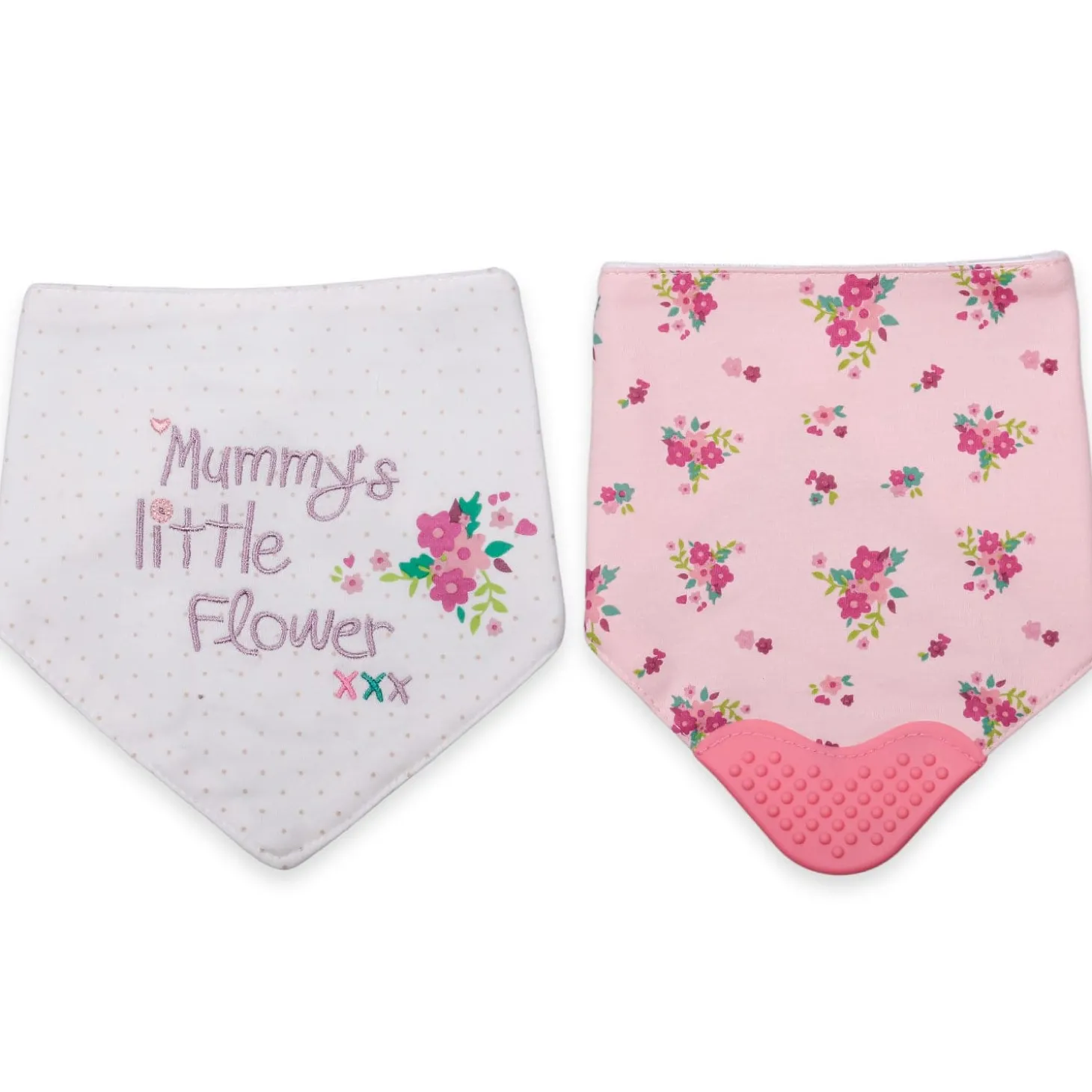 Feeding Bandana Bibs Pack Of 2 Mummy's Little Flower Pink