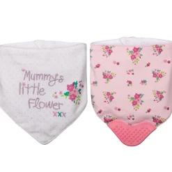 Feeding Bandana Bibs Pack Of 2 Mummy's Little Flower Pink