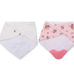 Feeding Bandana Bibs Pack Of 2 Mummy's Little Flower Pink
