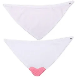 Feeding Bandana Bibs Pack Of 2 Bear Hugs Daddy Pink White