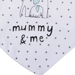 Feeding Bandana Bibs Pack Of 2 Mummy Baby Elephant White
