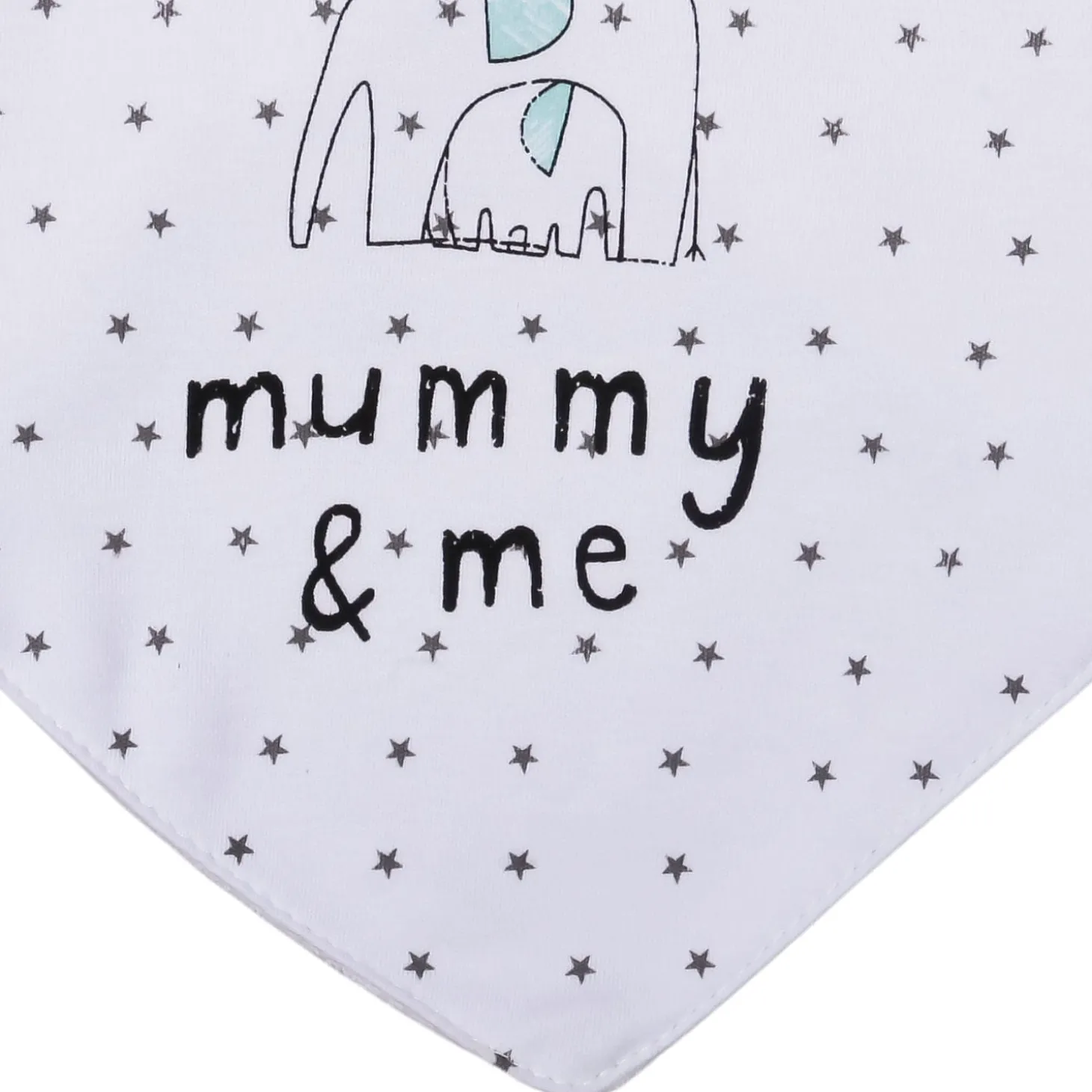 Feeding Bandana Bibs Pack Of 2 Mummy Baby Elephant White