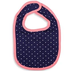 Feeding Bibs Pack Of 3 Cherry, Striped And Polka Pink Blue